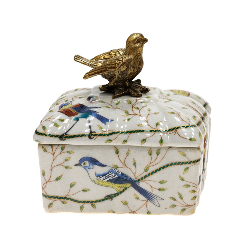 Шкатулка Bronze and Color Birds Box Square Мульти Бронза Шкатулка Bronze and Color Birds Box Square Мульти Бронза в Липецке | Loft Concept