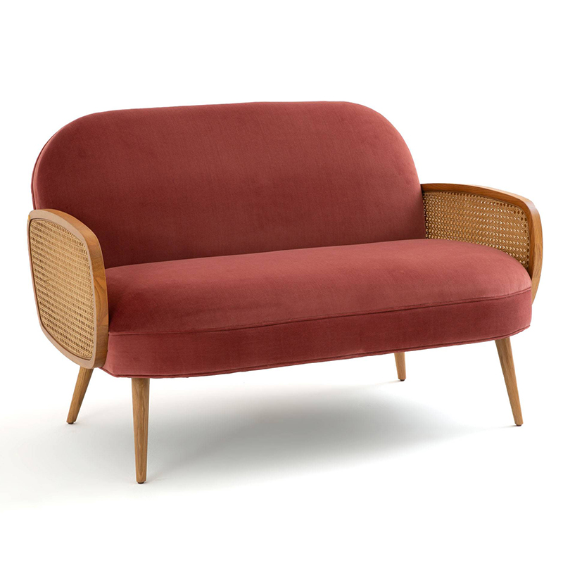 Диван Morten Wicker Crimson Sofa Малиновый Малиновый (Crimson) Диван Morten Wicker Crimson Sofa Малиновый Малиновый (Crimson) в Липецке | Loft Concept