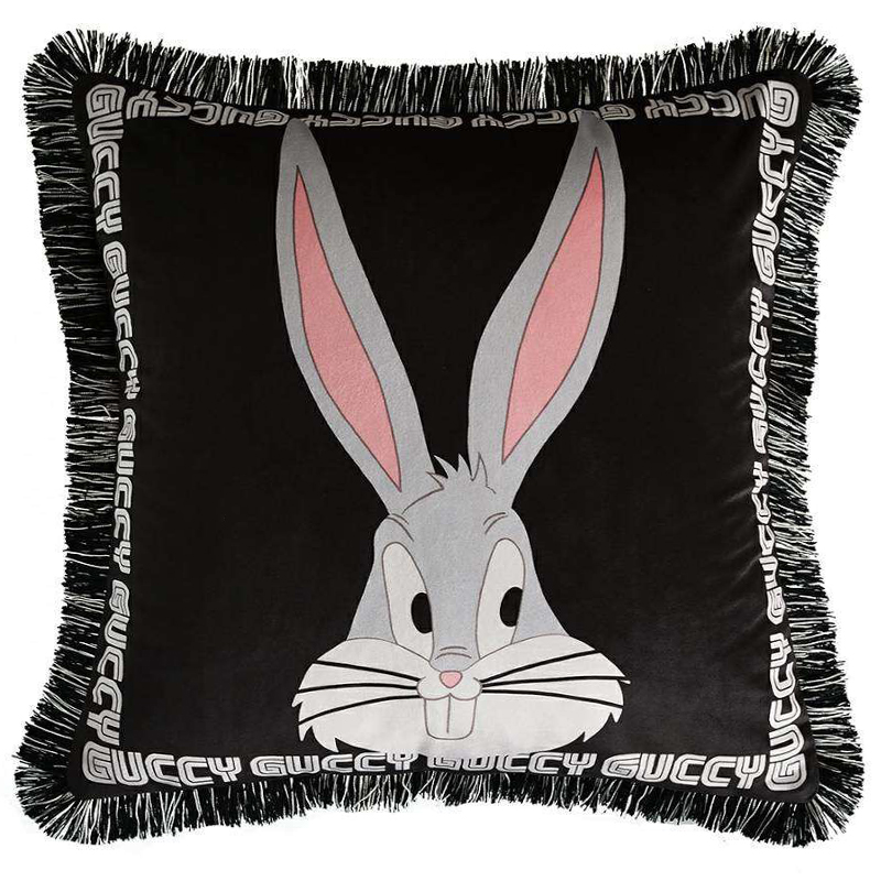 Декоративная подушка Cтиль Gucci Bugs Bunny Черный Серый Белый Декоративная подушка Cтиль Gucci Bugs Bunny Черный Серый Белый в Липецке | Loft Concept