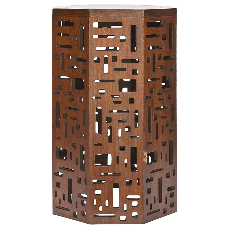 Приставной стол Theon Side Table Brown Коричневый Приставной стол Theon Side Table Brown Коричневый в Липецке | Loft Concept