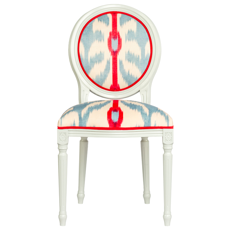 Стул Ikat Pattern с белым основанием Белый Мульти Стул Ikat Pattern с белым основанием Белый Мульти в Липецке | Loft Concept