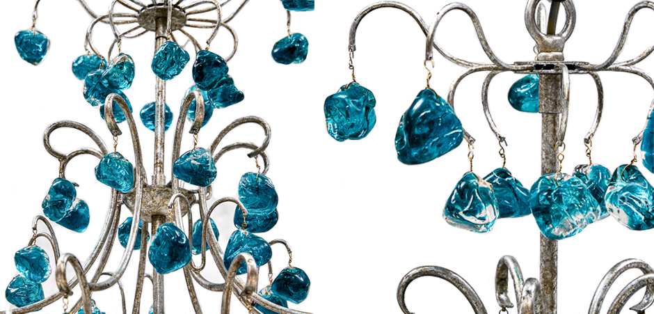 Люстра Crystal Blue Cupertino Chandelier Люстра Crystal Blue Cupertino Chandelier - Loft-Concept в Липецке