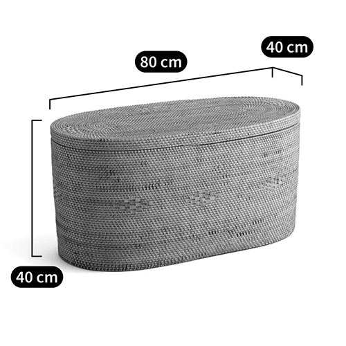 Плетеная овальная корзина с крышкой Shani Rattan Basket Плетеная овальная корзина с крышкой Shani Rattan Basket в Липецке