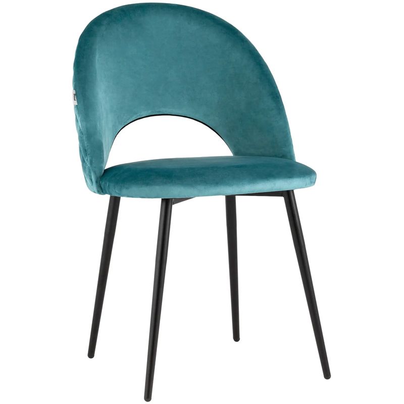 Стул CLIFF Chair Бирюзовый Велюр Бирюзовый Черный Стул CLIFF Chair Бирюзовый Велюр Бирюзовый Черный в Липецке | Loft Concept