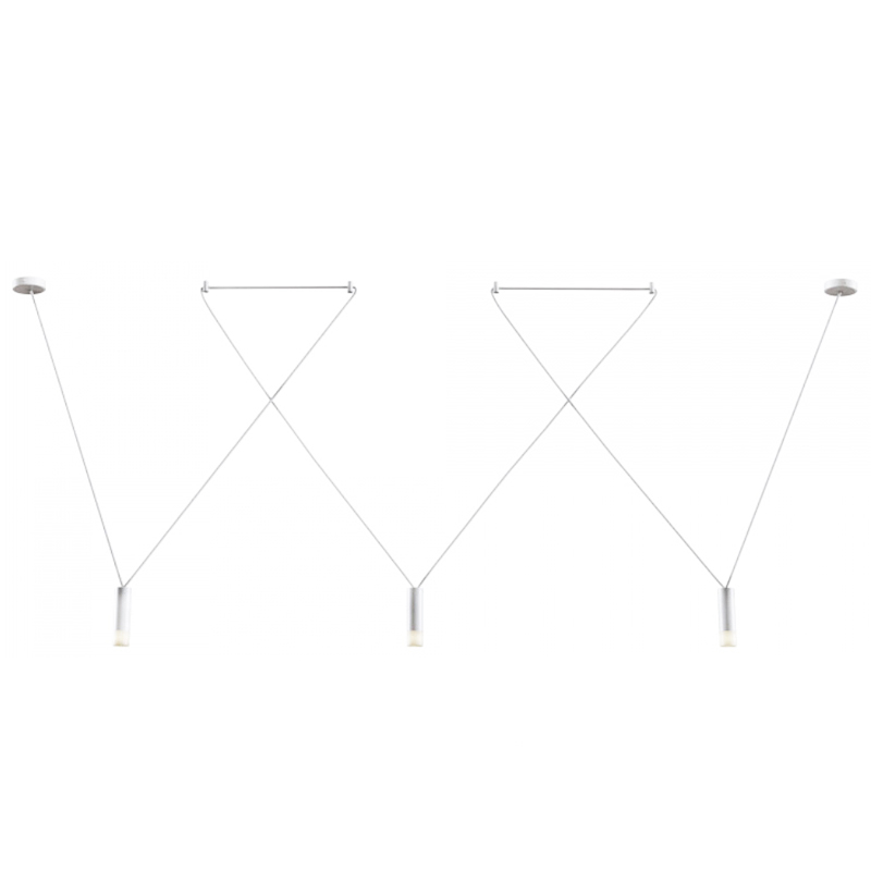 Wireflow LED White Suspension lam 3 патрона Белый Wireflow LED White Suspension lam 3 патрона Белый в Липецке | Loft Concept