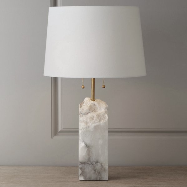 Настольная лампа Regina Andrew Raw Alabaster Lamp Белый Мрамор Bianco Настольная лампа Regina Andrew Raw Alabaster Lamp Белый Мрамор Bianco в Липецке | Loft Concept