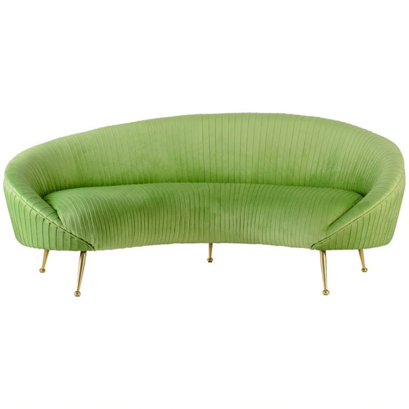 Диван Pebernat Lounge Sofa green Золотой Зеленый смок Прозрачный зеленый в Липецке | Loft Concept 