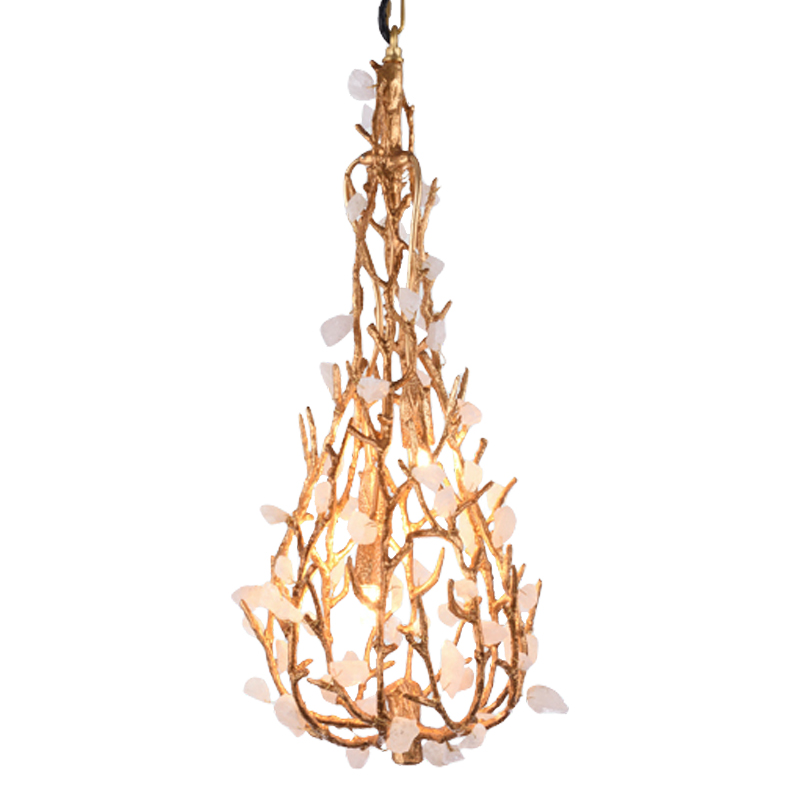 Люстра Gillis Chandelier Drop Золотой Белый Люстра Gillis Chandelier Drop Золотой Белый в Липецке | Loft Concept