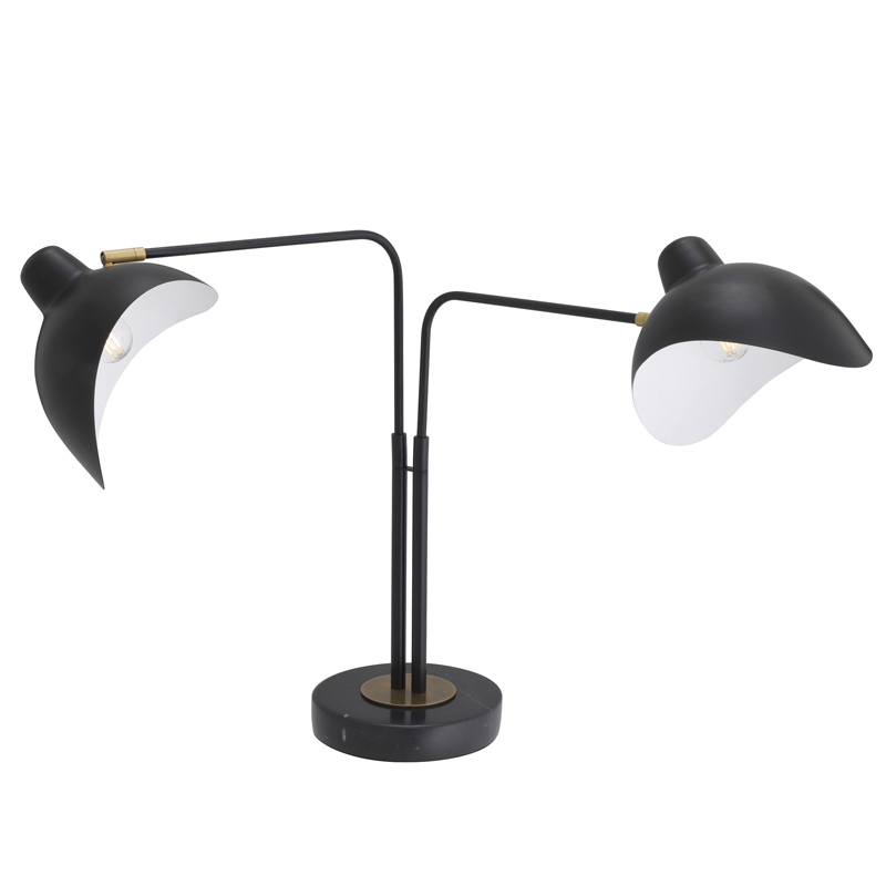 Настольная лампа Eichholtz Table Lamp Joshua Черный Черный Мрамор Nero Латунь Настольная лампа Eichholtz Table Lamp Joshua Черный Черный Мрамор Nero Латунь в Липецке | Loft Concept