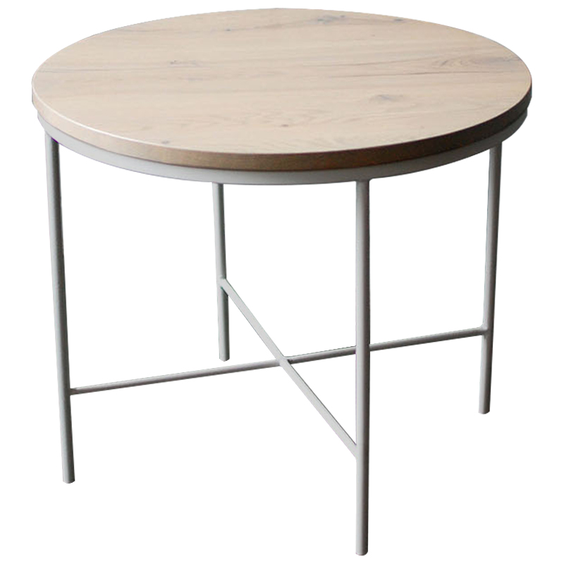 Кофейный стол Nava White Industrial Metal Rust Coffee Table Светлый дуб Белый Кофейный стол Nava White Industrial Metal Rust Coffee Table Светлый дуб Белый в Липецке | Loft Concept