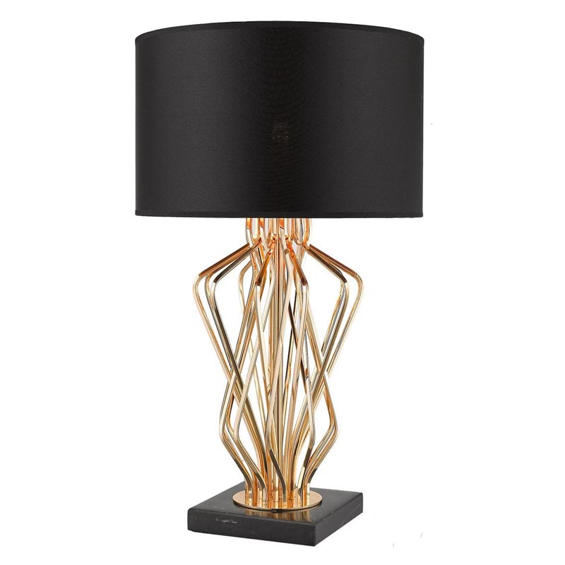 Настольная лампа Lester Table Lamp Черный Мрамор Nero Глянцевое золото Настольная лампа Lester Table Lamp Черный Мрамор Nero Глянцевое золото в Липецке | Loft Concept