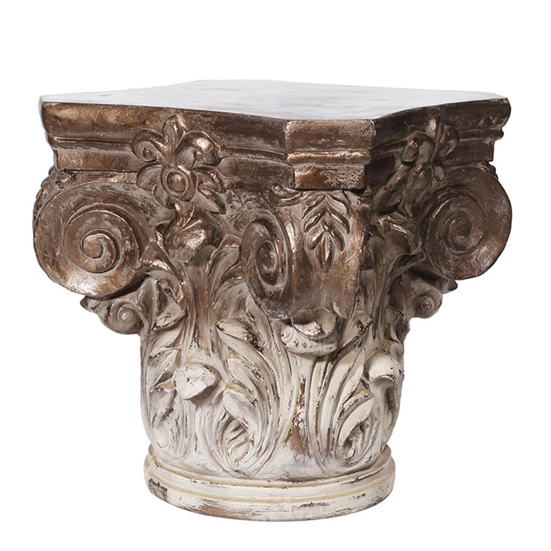 Стол Roman Column Белый Коричневый винтаж Стол Roman Column Белый Коричневый винтаж в Липецке | Loft Concept