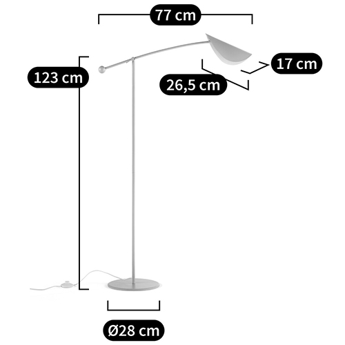 Торшер с поворотным плафоном Aracea Beige Floor Lamp Торшер с поворотным плафоном Aracea Beige Floor Lamp в Липецке