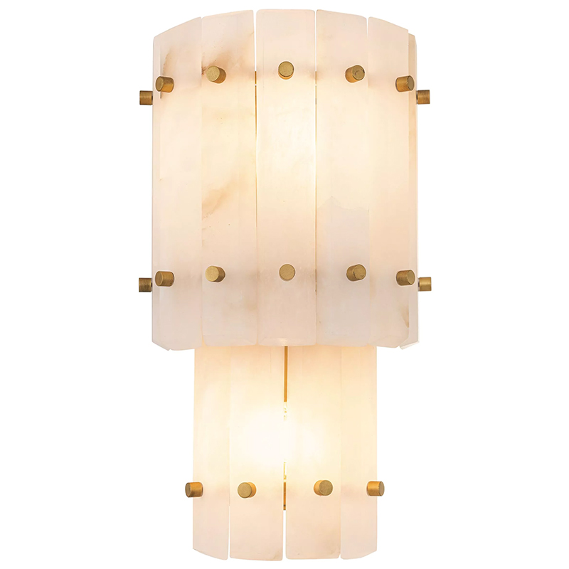 Бра Eichholtz Wall Lamp Blason Double Белый Мрамор Bianco Бежевый Латунь Бра Eichholtz Wall Lamp Blason Double Белый Мрамор Bianco Бежевый Латунь в Липецке | Loft Concept