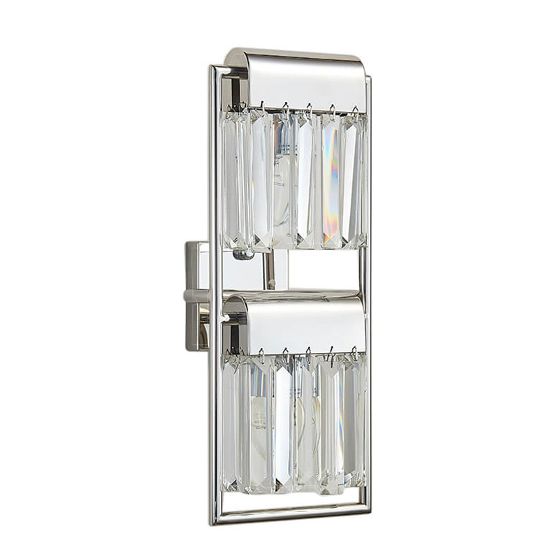 Бра Crystal Pendants chrome 2 Прозрачное Стекло Хром Бра Crystal Pendants chrome 2 Прозрачное Стекло Хром в Липецке | Loft Concept