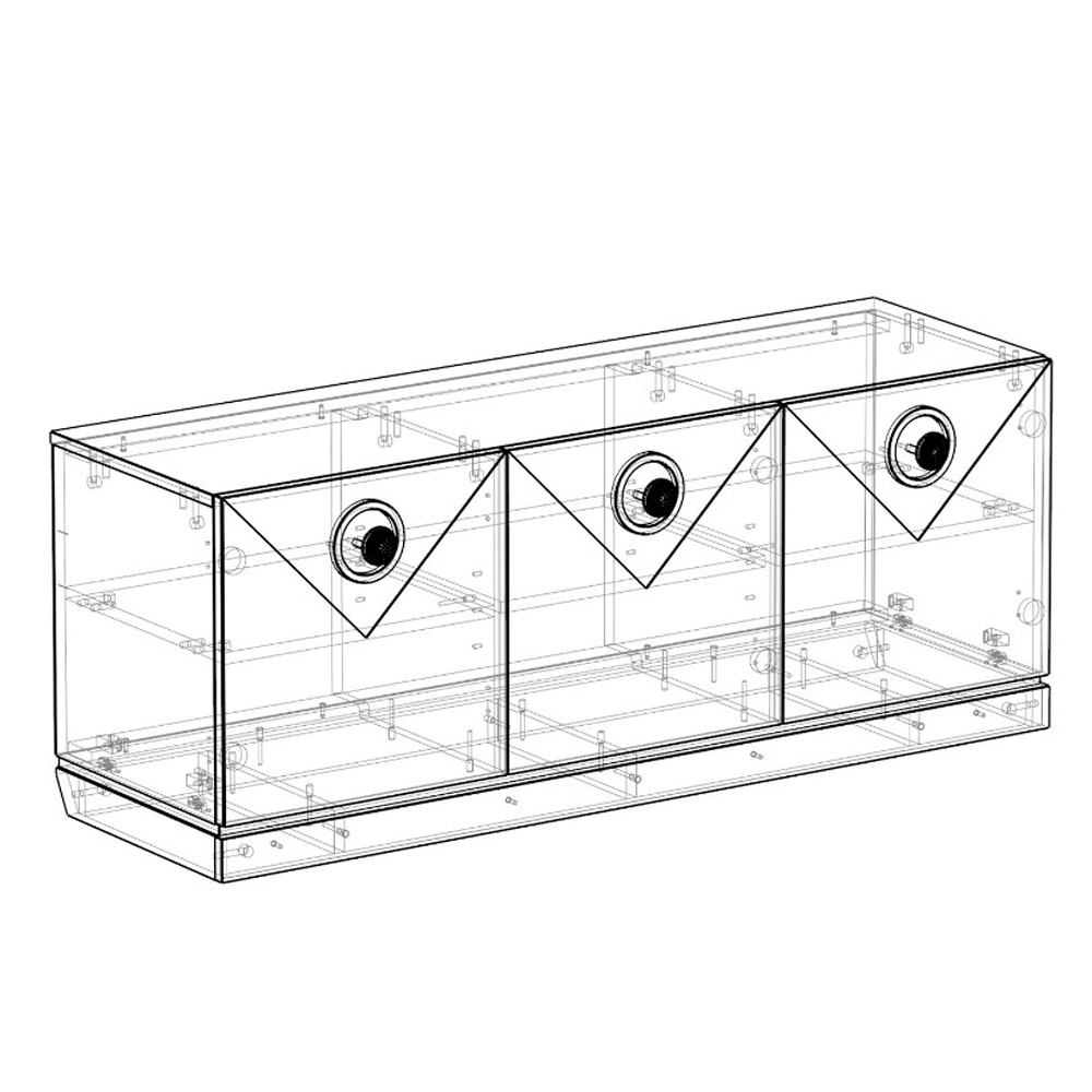 ТВ-тумба с 3-мя фактурными дверцами Satin Furniture ТВ-тумба с 3-мя фактурными дверцами Satin Furniture в Липецке