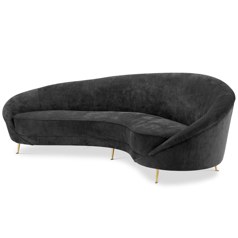 Диван Eichholtz Sofa Provocateur Black Черный Латунь Диван Eichholtz Sofa Provocateur Black Черный Латунь в Липецке | Loft Concept