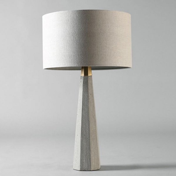 Настольная лампа Concrete Stone Table Lamp Tube Серый Настольная лампа Concrete Stone Table Lamp Tube Серый в Липецке | Loft Concept