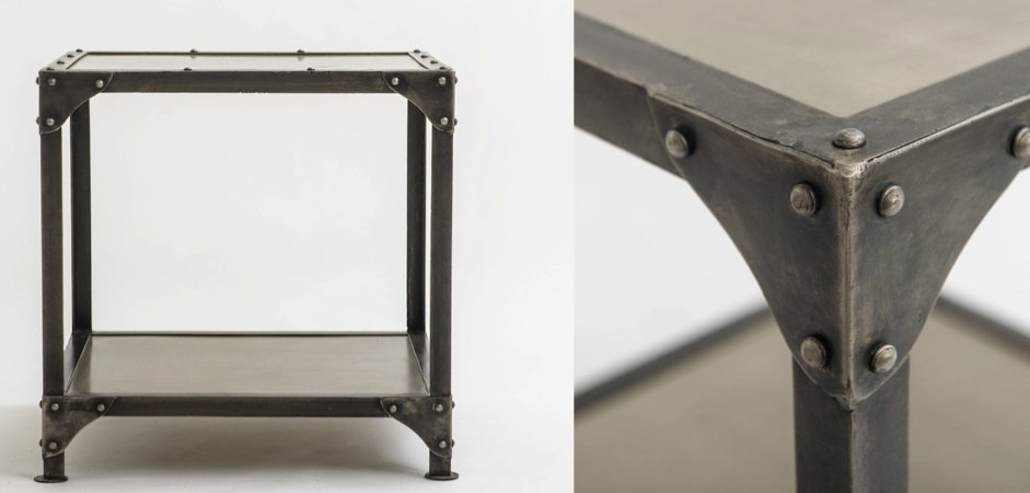 Кофейный стол Industrial Steampunk Nickel Side Table Кофейный стол Industrial Steampunk Nickel Side Table - Loft-Concept в Липецке