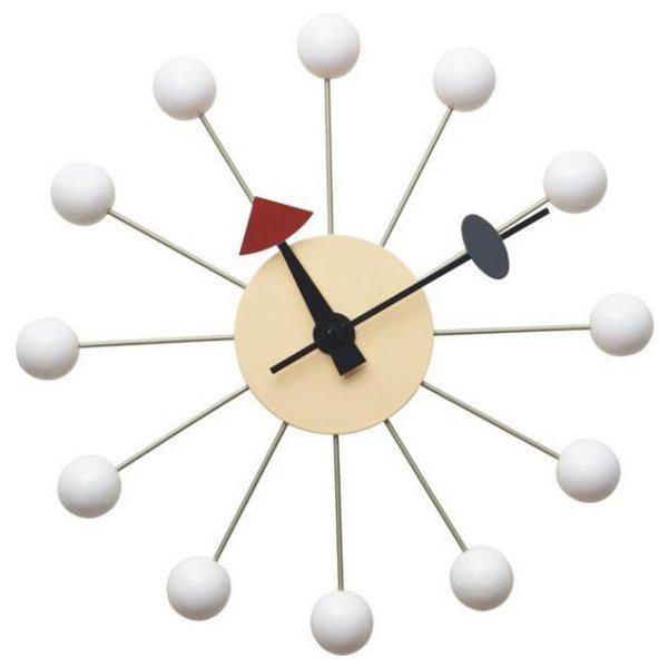Часы George Nelson Ball Clock White Белый Часы George Nelson Ball Clock White Белый в Липецке | Loft Concept