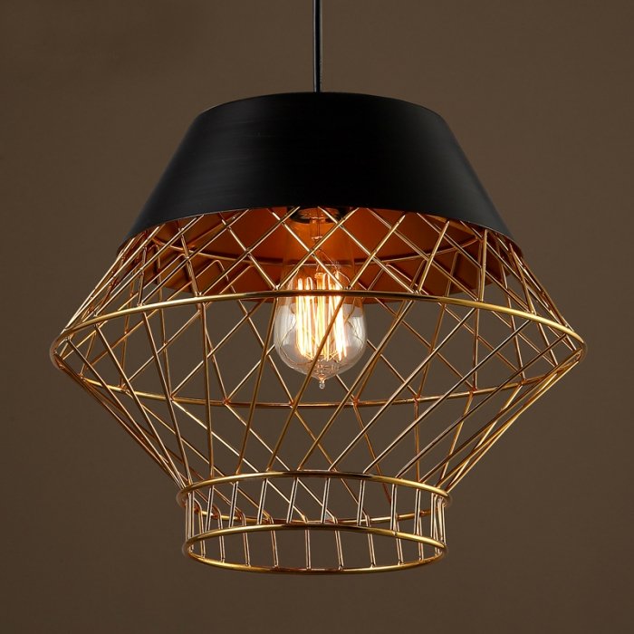 Подвесной светильник Golden Supro Cage Золотой Подвесной светильник Golden Supro Cage Золотой в Липецке | Loft Concept