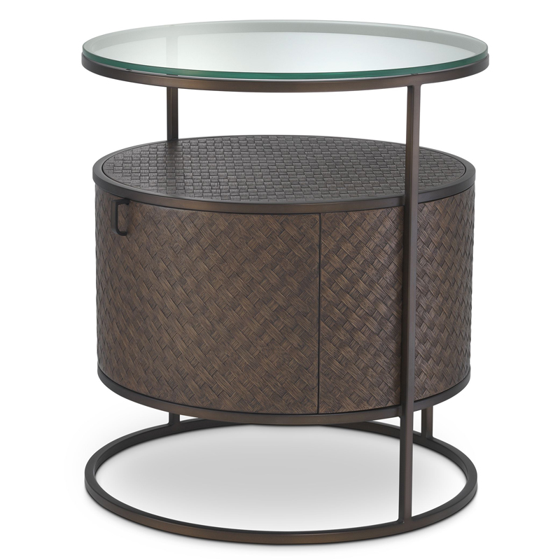 Приставной стол Eichholtz Bedside Table Napa Valley Темная бронза Коричневый Прозрачный Приставной стол Eichholtz Bedside Table Napa Valley Темная бронза Коричневый Прозрачный в Липецке | Loft Concept