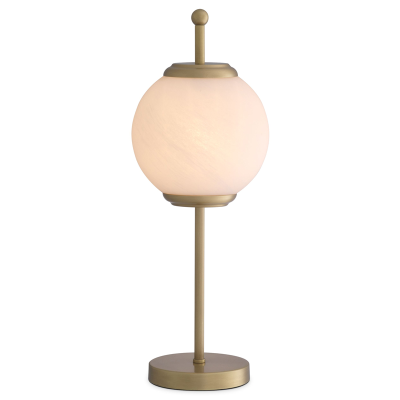 Настольная лампа Eichholtz Table Lamp Deangelo Латунь Античная полированная Белое матовое стекло Настольная лампа Eichholtz Table Lamp Deangelo Латунь Античная полированная Белое матовое стекло в Липецке | Loft Concept
