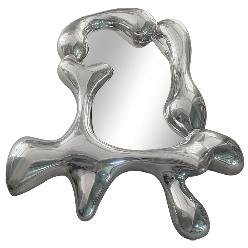 Зеркало Melted Mirror Серебряный Зеркало Зеркало Melted Mirror Серебряный Зеркало в Липецке | Loft Concept
