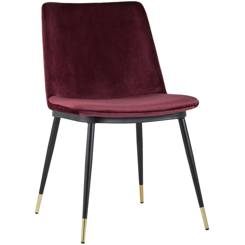 Стул Melissa Chair Вишневый Велюр Бургундский красный Черный Стул Melissa Chair Вишневый Велюр Бургундский красный Черный в Липецке | Loft Concept