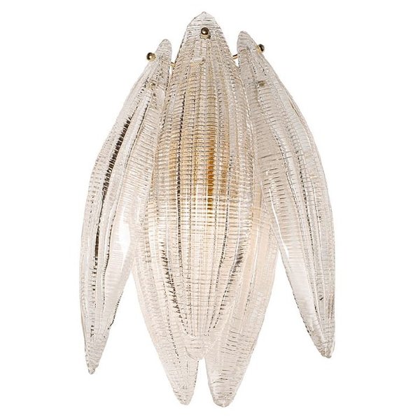Бра Textured Glass Глянцевое золото Прозрачный (Transparent) Бра Textured Glass Глянцевое золото Прозрачный (Transparent) в Липецке | Loft Concept
