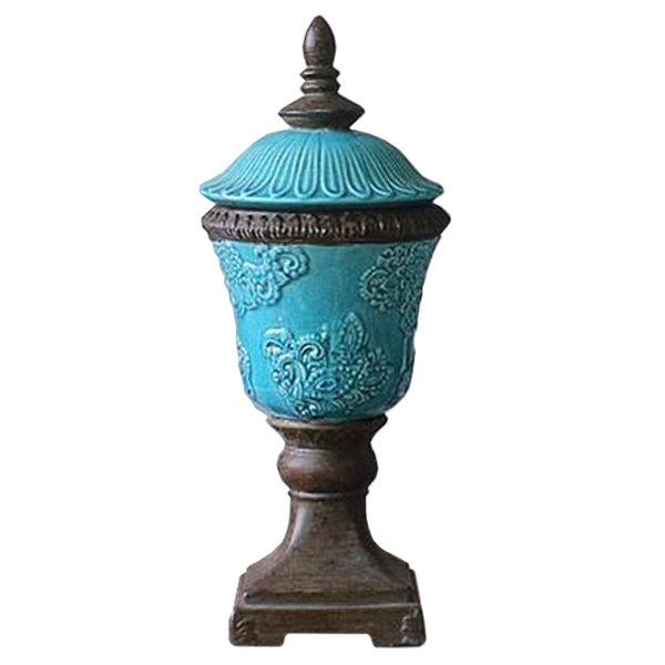 Кубок с крышкой керамика Turquoises Cup Бирюзовый Кубок с крышкой керамика Turquoises Cup Бирюзовый в Липецке | Loft Concept