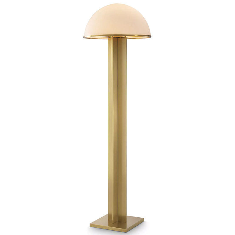 Торшер Eichholtz Floor Lamp Berkley Белое матовое стекло Латунь Торшер Eichholtz Floor Lamp Berkley Белое матовое стекло Латунь в Липецке | Loft Concept