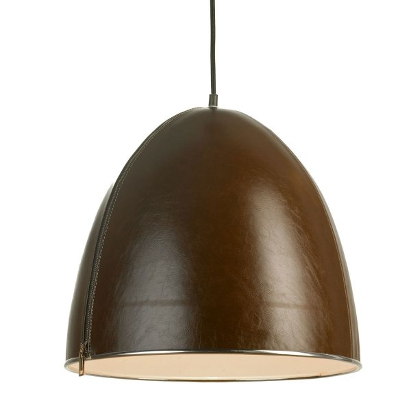 Подвесной светильник Leather Cone Brown Pendant Подвесной светильник Leather Cone Brown Pendant в Липецке | Loft Concept