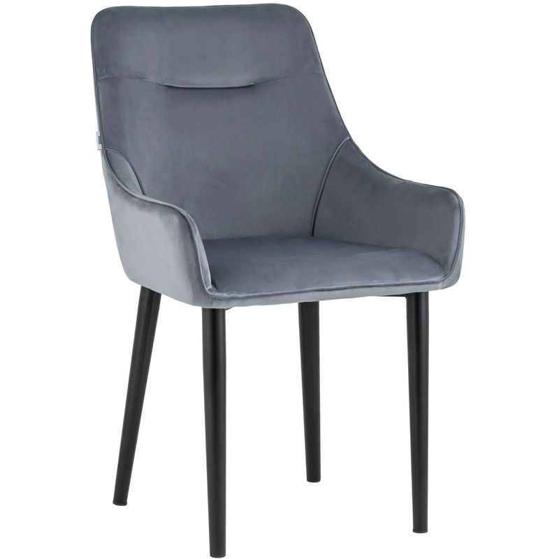 Стул Joan Chair Серый-Голубой Велюр Серо-голубой Черный Стул Joan Chair Серый-Голубой Велюр Серо-голубой Черный в Липецке | Loft Concept