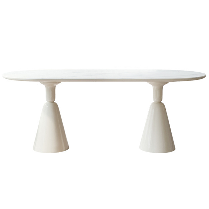 Обеденный стол Pion Dining Table Белый Белый Мрамор Bianco Обеденный стол Pion Dining Table Белый Белый Мрамор Bianco в Липецке | Loft Concept