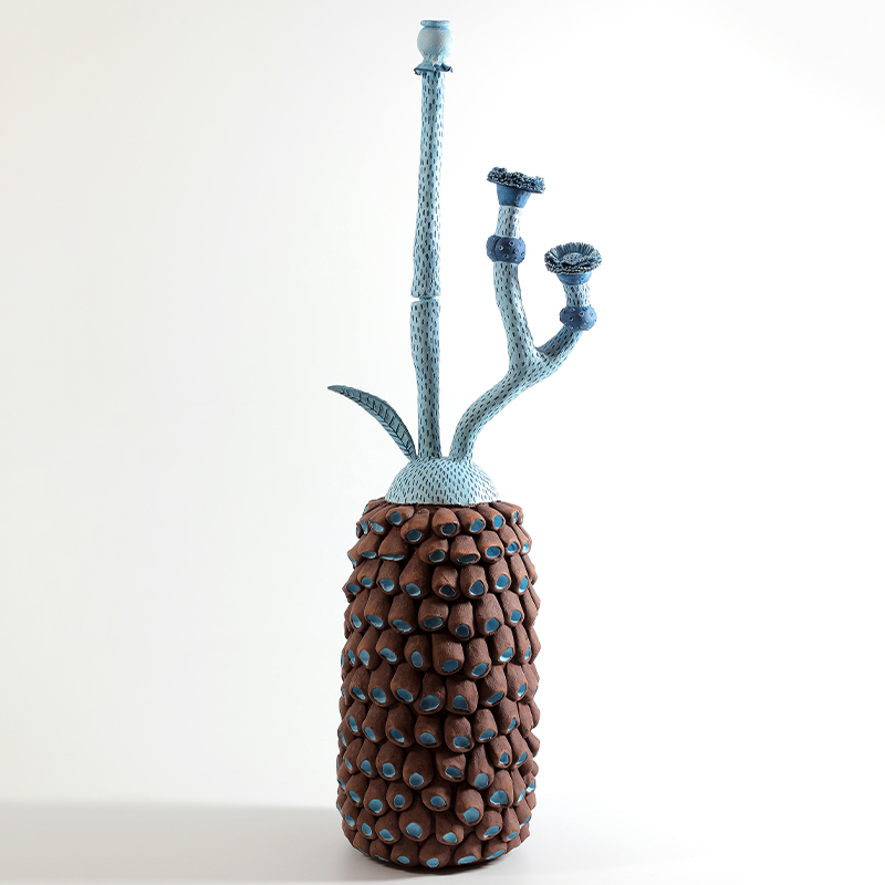 Статуэтка тропический фрукт Pandora Tropical Fruit Brown Blue Flowers Коричневый Синий Голубой Мульти в Липецке | Loft Concept 