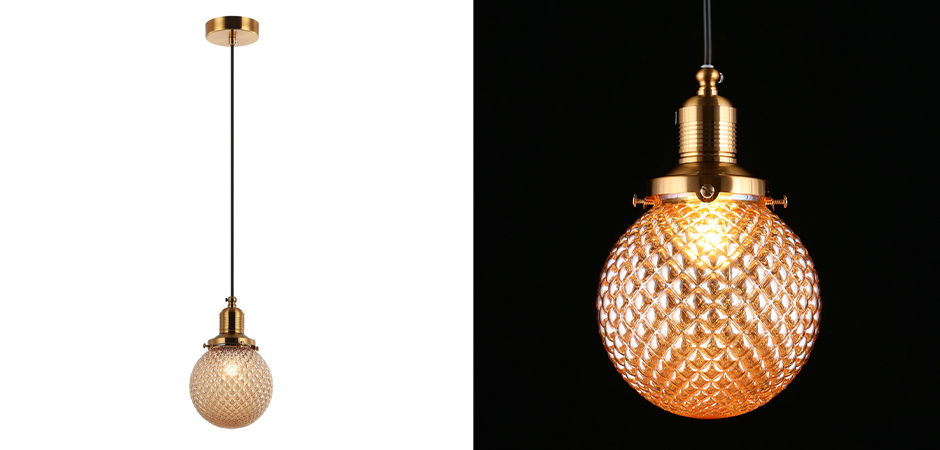 Подвесной светильник Perforated Bubbles Янтарь Подвесной светильник Perforated Bubbles Янтарь - Loft-Concept в Липецке