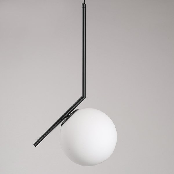 Светильник Flos IC Lighting Black Pendant Lamp Черный Белый Светильник Flos IC Lighting Black Pendant Lamp Черный Белый в Липецке | Loft Concept