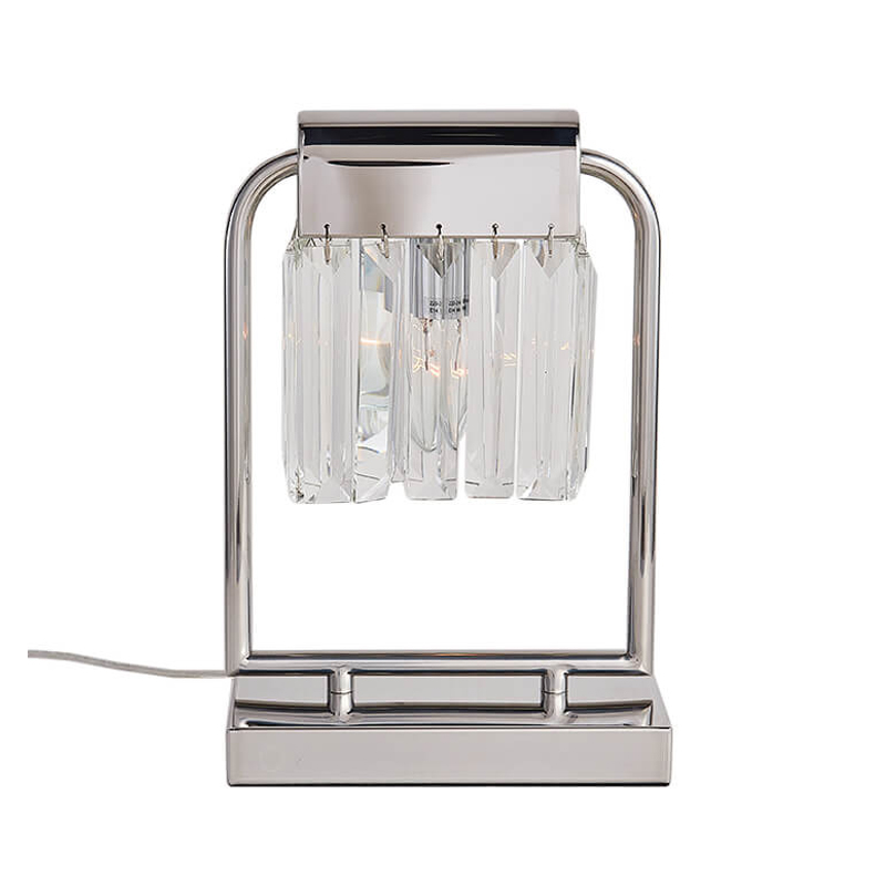 Настольная лампа Crystal Pendants chrome Прозрачное Стекло Хром Настольная лампа Crystal Pendants chrome Прозрачное Стекло Хром в Липецке | Loft Concept