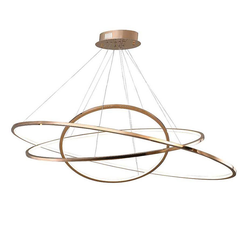 Люстра Plexus Ring Horizontal Trio Gold Золотой Розовое золото Люстра Plexus Ring Horizontal Trio Gold Золотой Розовое золото в Липецке | Loft Concept