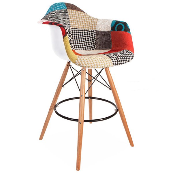 Барный Стул Patchwork bar style DSW Мульти Древесина Барный Стул Patchwork bar style DSW Мульти Древесина в Липецке | Loft Concept