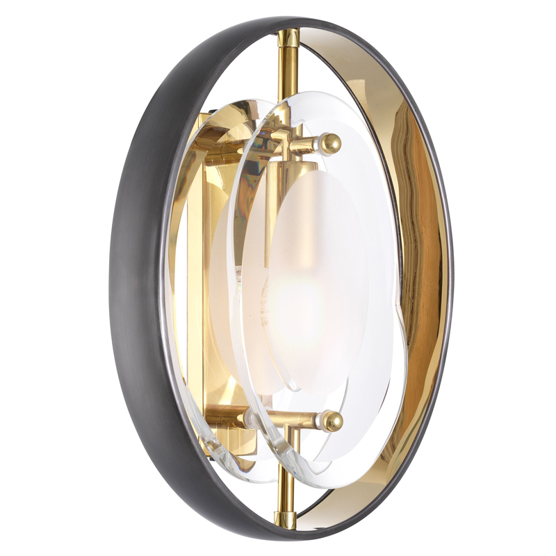 Бра Eichholtz Wall Lamp Vincente Глянцевое золото Прозрачный Черный Бра Eichholtz Wall Lamp Vincente Глянцевое золото Прозрачный Черный в Липецке | Loft Concept