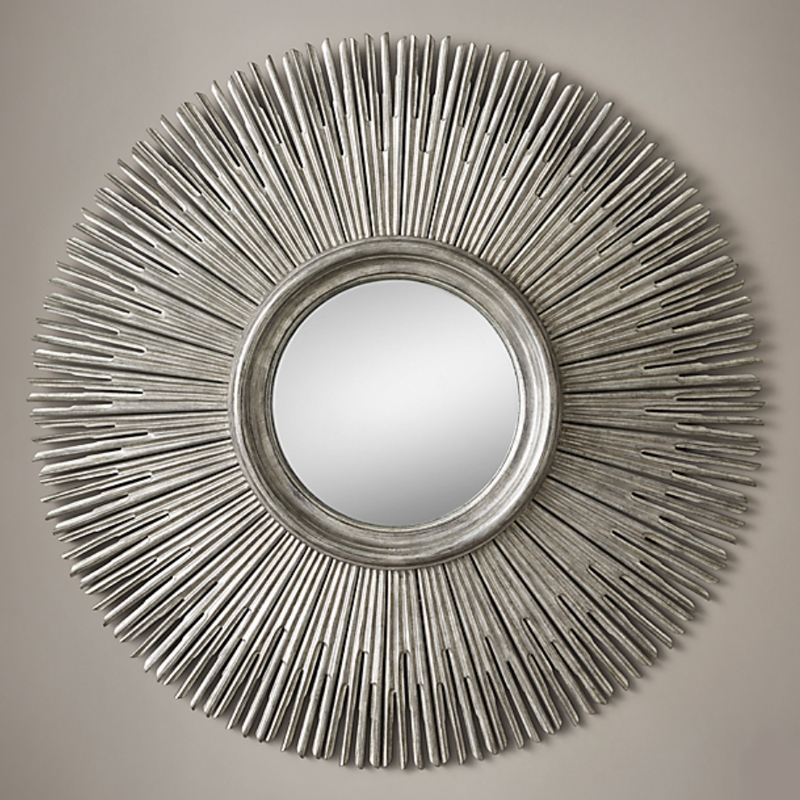 Restoration Hardware ROUND SUNBURST MIRROR Silver Серебро винтаж Restoration Hardware ROUND SUNBURST MIRROR Silver Серебро винтаж в Липецке | Loft Concept