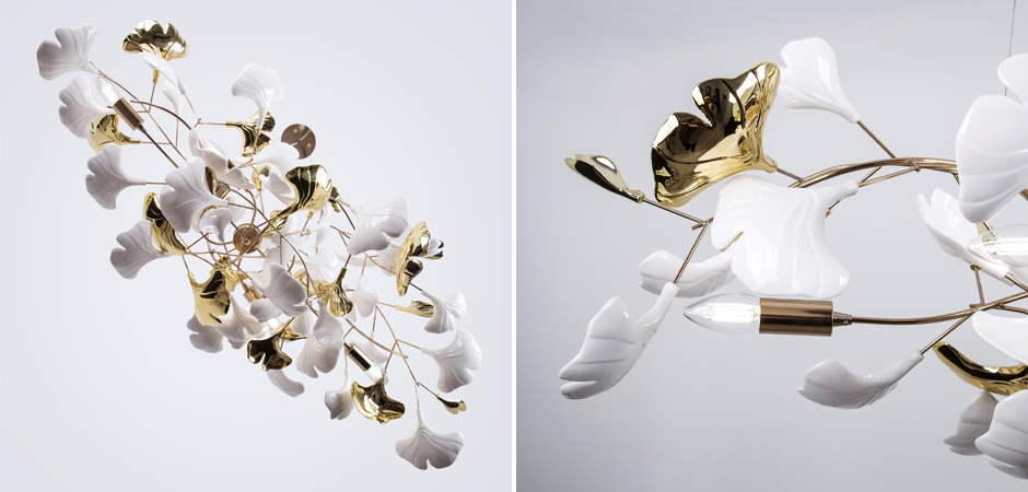 Большая люстра Wintery flover с Белыми декоративными плафонами Большая люстра Wintery flover с Белыми декоративными плафонами - Loft-Concept в Липецке