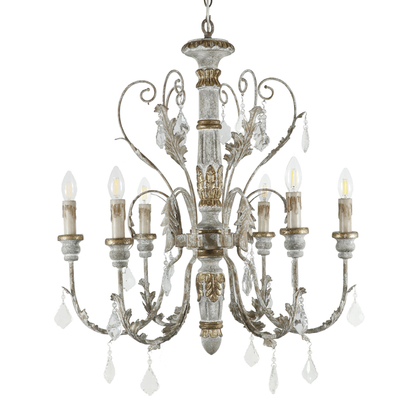Люстра Narcisse Provence Chandelier Бронза Светло-серый Люстра Narcisse Provence Chandelier Бронза Светло-серый в Липецке | Loft Concept