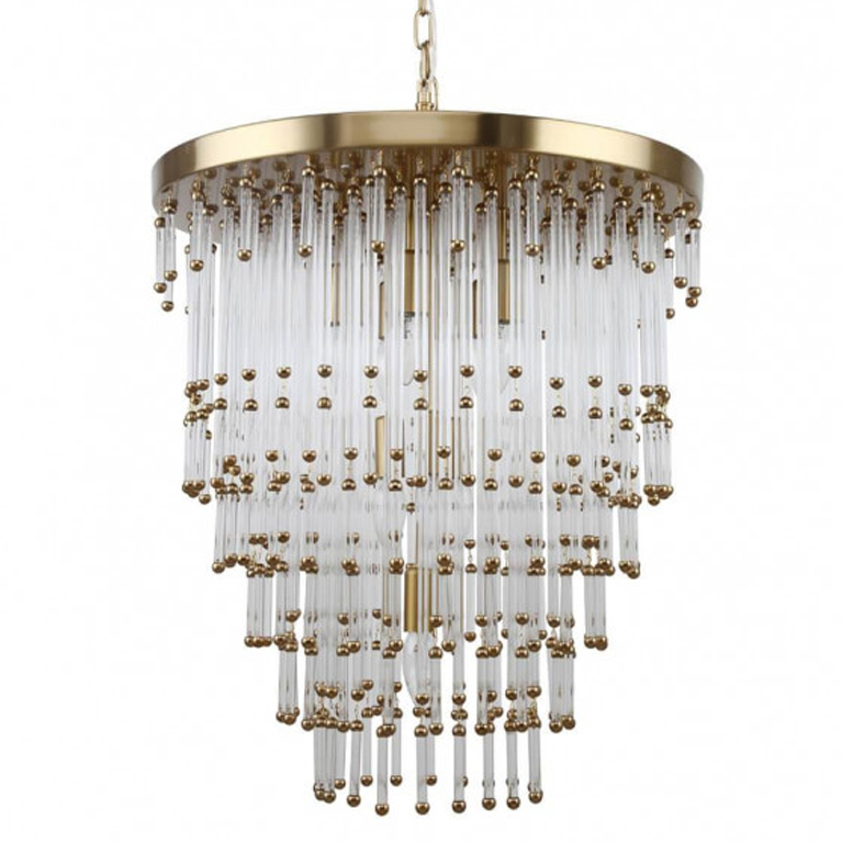Люстра Restoration Hardware Luciano Chandelier 9 Латунь Прозрачный Люстра Restoration Hardware Luciano Chandelier 9 Латунь Прозрачный в Липецке | Loft Concept