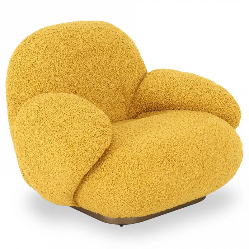 Кресло Chloe Yellow Armchair Желтый Золотой Кресло Chloe Yellow Armchair Желтый Золотой в Липецке | Loft Concept