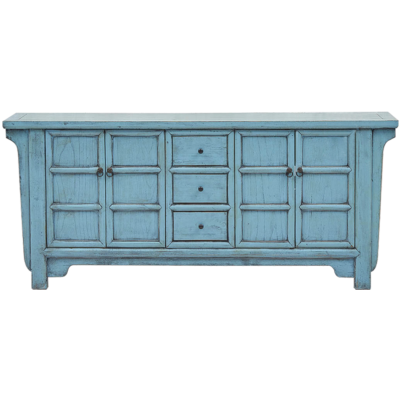 Комод в китайском стиле Blue Chest of Drawers Chinese Collection Голубой Коричневый Комод в китайском стиле Blue Chest of Drawers Chinese Collection Голубой Коричневый в Липецке | Loft Concept
