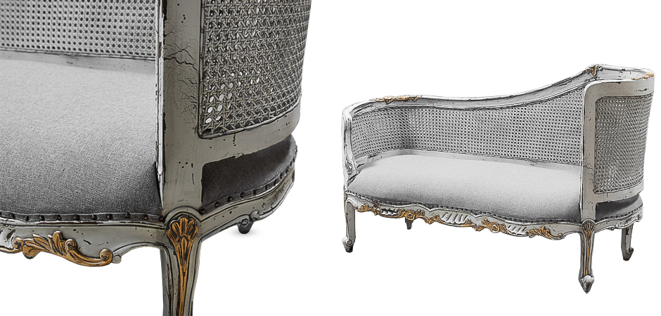 Кушетка Maria Antoinette Side Sofa Gray Кушетка Maria Antoinette Side Sofa Gray - Loft-Concept в Липецке