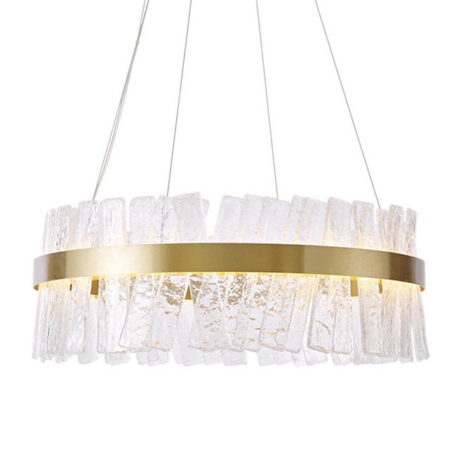 Люстра Ice Plates Chandelier Золотой Прозрачный Люстра Ice Plates Chandelier Золотой Прозрачный в Липецке | Loft Concept